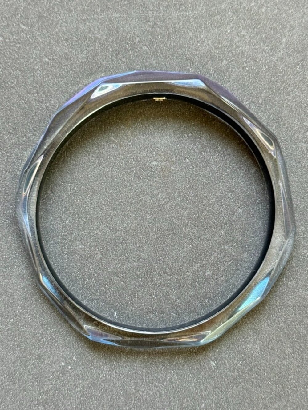 ALEXIS BITTAR Lucite Skinny Faceted Bangle Bracelet (7.5")